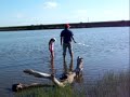 pesca en la laguna chis chis, un dia muy caluroso