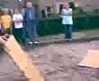 Jumpin through wooden tables