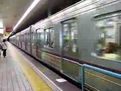 谷町線到着（四天王寺前夕陽ヶ丘駅）