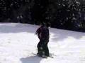 ２人で回転　ファンスキーグラトリ　雪山犬