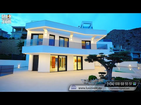 1.100.000€/Luxury villa in Benidorm/Houses in Sierra Cortina with sea view/Real estate in Spain