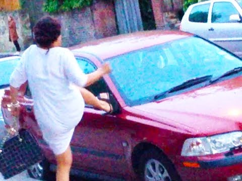 Drunk Lady Destroys Car (Raw Footage) (5.1.12 - Day 1097.5)
