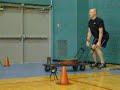 Pushing from the brakes with 60 kg on the bobsled push cart at the Olympic Training Center