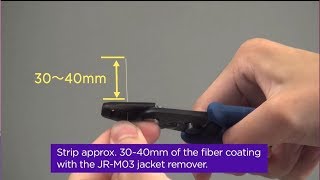 Stripping the fibre coating