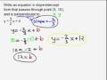 videos de Write a Slope-Intercept Equation that is Perpendicular to a Line and Passes through a Point