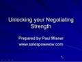 Negotiations Course Part One
