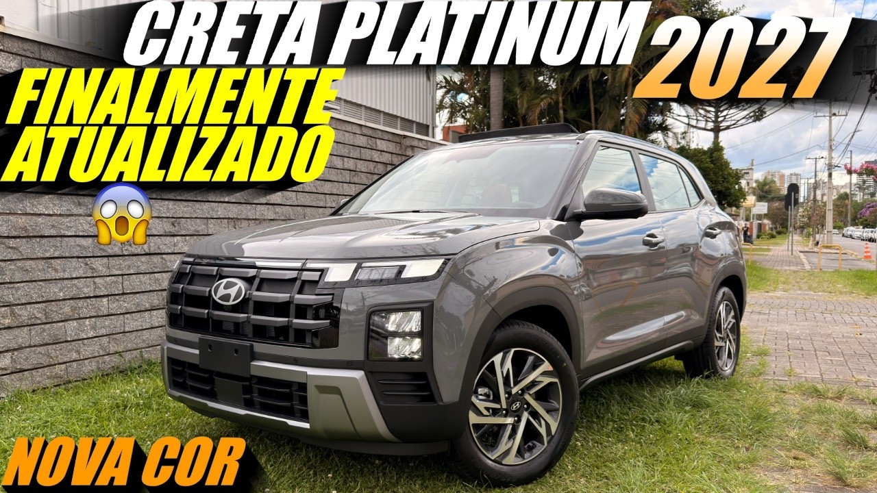 NOVO HYUNDAI CRETA PLATINUM 2027 FINALMENTE MUDOU! Nova Cor, Preços e todos detalhes da linha 2027