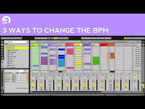 how to adjust bpm in ableton