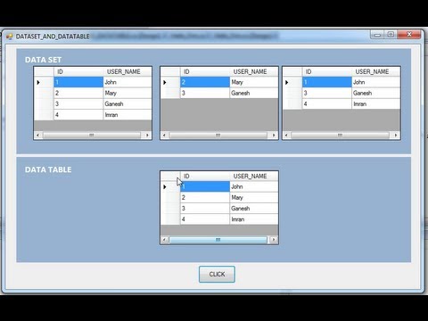 how to fill two tables in dataset