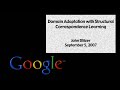 Domain Adaptation with Structural Correspondence Learning