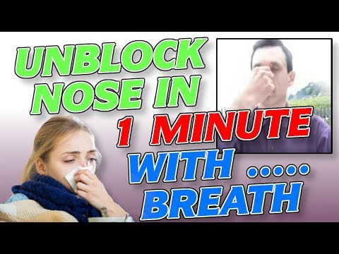 unblock - How to unblock a blocked nose with this breathing cure? Unblock a blocked nose with relief in less than 1 minute. This respiratory exercise to unblock a bloc...