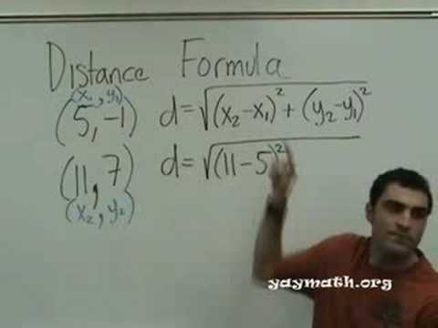 how to use the distance formula