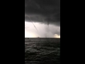 Water spouts off of Kewalo Basin, Oahu