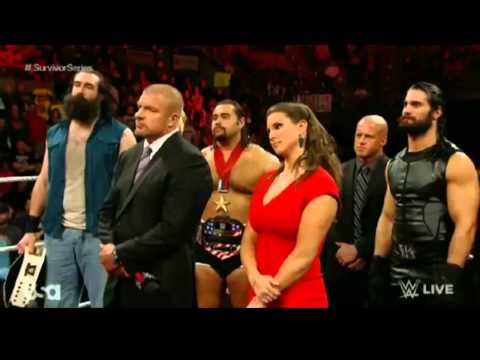 WWE Raw 11/17/14 - Contract Signing Team Authority vs Team Cena