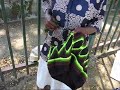Woman knits a Billum (traditional bag) in Papua New Guinea