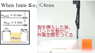 金沢大とパナソニック、隙間に滑り込む薄型ハンド開発　食品トレー・紙箱など把持