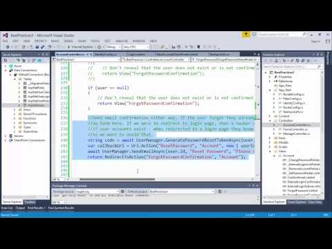 how to provide security in asp net