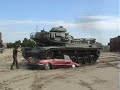 UN M-60 APLASTANDO UN TALBOT EN LA ACADEMIA DE INFANTERIA