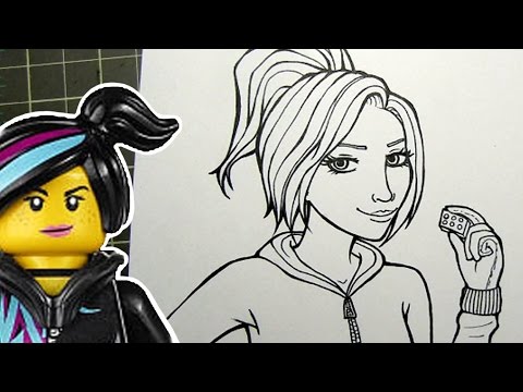 how to draw wyldstyle from the lego movie