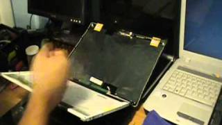 Toshiba Laptop Removing Screen ( toshiba Satellite ) 1 of 2 - YouTube