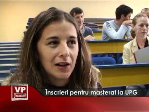 Inscrieri pentru masterat la UPG