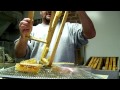 Comb Honey Cutting Video,Chunk Honey,Beekeeper John Pluta Georgia Bees Milledgeville GA. More Beekeeping at georgiabees.blogspot.com