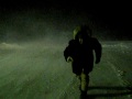 Launching a helium filled weather balloon in wind that's far too strong in Eureka, Nunavut 2008