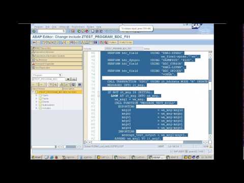 how to handle table control in bdc