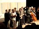 czech composer jiri gemrot, members of the prazak quartet and other musicians being lauded and applauded. 
march 11, 2007