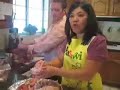 Aunty Lefa threatens to sue while teaching turkey carving