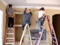 2 Carpenters & 1 Plumber Installing Crown Moulding 2 Carpenters & 1 Plumber Installing Crown Moulding