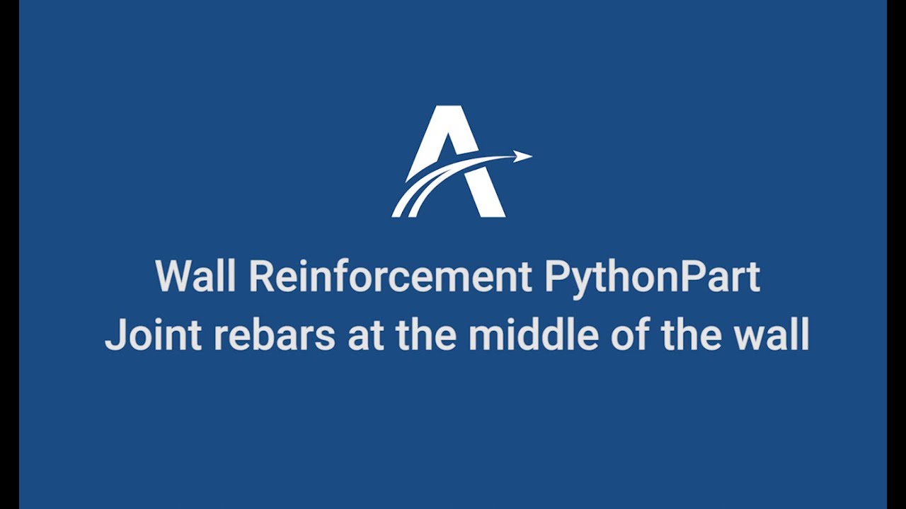 19. Joint rebars at the middle of the Wall | Wall Reinforcement PythonParts in ALLPLAN
