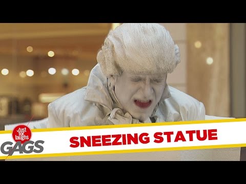 Sneezing Statue Prank