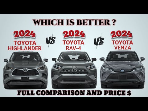 2024 toyota highlander vs 2024 toyota rav 4 vs 2024 toyota venza  which is better