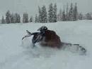 Flowing on the snowmobile