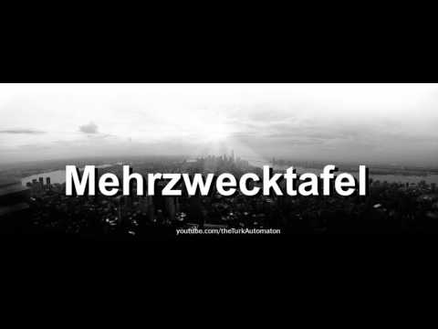 How to pronounce Mehrzwecktafel in German
