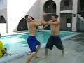 una pelea enla piscina raidel y matias a lo pato!!!