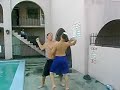 una pelea enla piscina raidel y matias a lo pato!!!