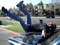 Tim gets whacked by a moving truck Tim gets whacked by a moving truck