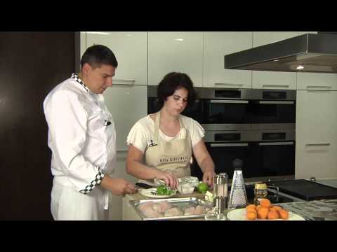 Currys hal, grillezett s�rgabarackkal, barna rizzsel hal recept
