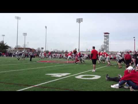 WATCH: Brutus the Buckeye gets crushed in spring practice