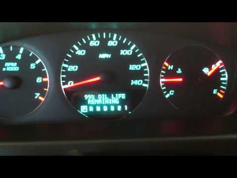 how to reset the oil life on gm vehicles