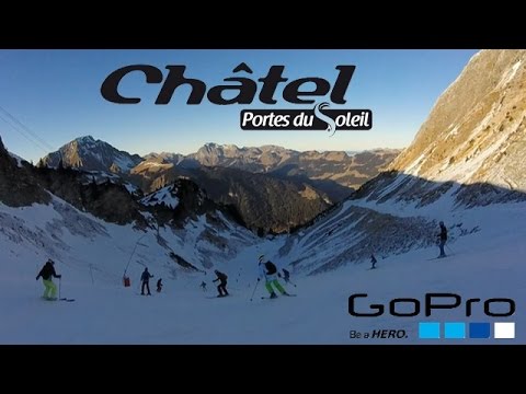 Видео катания на горных лыжах в Шателе