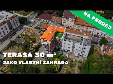 Video Byt 3+kk s pracovnou, velkou terasou a balkonem v posledním patře