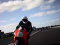my first track day my first time at the kirkistown racetrack,the tuono did not let me down.she surprised a few other riders too.