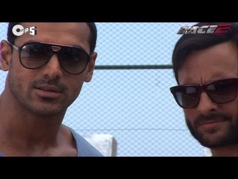 saif - Great clash before the camera and great friends behind the camera is how Saif Ali Khan & John Abraham's jodi was on the sets of Race 2. Biggest movie of this...