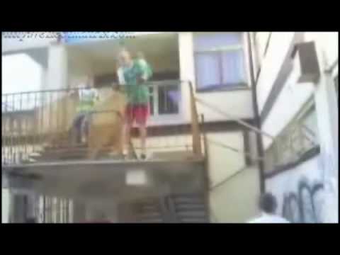 Saltos con Las Caidas mas  Graciosas Parkour