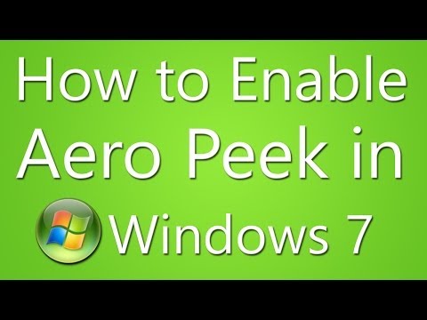 how to enable aero peek