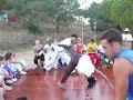jogo de monitor fabinho e formado cabalo durante o encontro senzala de santos em cadaques, espanha em 2007