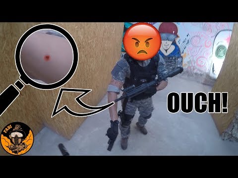Airsoft CHEATER starts ARGUMENT after getting BLOODY ARM